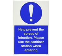 Aide à prévenir la propagation de l'infection. Veuillez utiliser la station désinfectante lorsque vous entrez