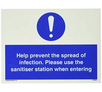 Aide à prévenir la propagation de l'infection. Veuillez utiliser la station désinfectante lorsque vous entrez