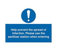 Aide à prévenir la propagation de l'infection. Veuillez utiliser la station désinfectante lorsque vous entrez