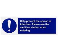 Aide à prévenir la propagation de l'infection. Veuillez utiliser la station désinfectante lorsque vous entrez