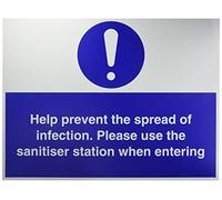 Aide à prévenir la propagation de l'infection. Veuillez utiliser la station désinfectante lorsque vous entrez