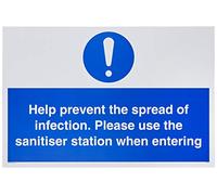 Aide à prévenir la propagation de l'infection. Veuillez utiliser la station désinfectante lorsque vous entrez