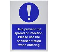 Aide à prévenir la propagation de l'infection. Veuillez utiliser la station désinfectante lorsque vous entrez
