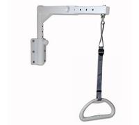 Aide au redressement de lit - Blanc - Aide au relèvement stable avec poignée triangulaire - Charge maximale : 180 kg - Hauteur réglable