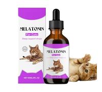 Aide au sommeil pour chat, 60 ml de soutien liquide | Aide relaxante pour les trajets en voiture, la séparation des orages, un nouvel environnement, un toilettage bruyant, les ménages et les visites