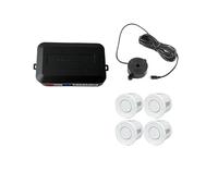 Aide Au Stationnement Kit Capteurs Stationnement pour Radar Recul Arrière Voiture 4 Buzzers 22 Mm Indicateur Alerte Sonore Recul Sonde 12 V(Blanc)