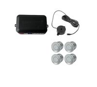 Aide Au Stationnement Kit Capteurs Stationnement pour Radar Recul Arrière Voiture 4 Buzzers 22 Mm Indicateur Alerte Sonore Recul Sonde 12 V(Argent)