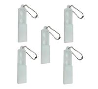 Aide auditive Batterie Case de batterie 5pcs Boîtes de stockage en plastique en plastique avec porte-clés poche