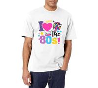 Aide avec montre radio-pilotée T-shirts des années 80 pour hommes : I The 80s Shirt Tops Vintage années 80 Musique T-shirt Musique des années 80 Tenue de fête d'anniversaire Hauts pour hommes, Blanc