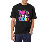 Aide avec montre radio-pilotée T-shirts des années 80 pour hommes : I The 80s Shirt Tops Vintage années 80 Musique T-shirt Musique des années 80 Tenue de fête d'anniversaire Hauts pour hommes, Noir