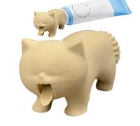 Aide de dentifrice de chaton Express - Coupages comiques mignons, utilisation pratique sans diapositives, plastique stable en permanence, manipulation de la lumière | Laver l'espace de cuisine coiffeu