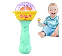 Aide de jeu de développement - Texture douce, cloche portative miniature, accessoire de poignée vibrante | Instrument de dentition coloré, jouet sonore de Crinkle pour Crawlers, Buddy d'activité en pe