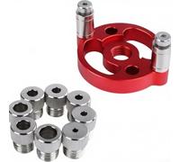 Aide de Perçage pour le Travail du pour bois Aide de Perçage | Guide d\'Alignement de Précision en Aluminium et Acier Nickel, Kit Complet avec 8 Douilles de 3mm à 10mm,