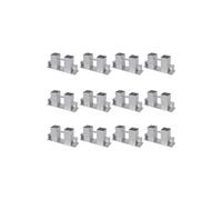 Aide d'empilage du bois de chauffage 12 pcs Acier Argenté