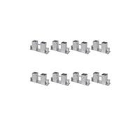 Aide d'empilage du bois de chauffage 8 pcs Acier Argenté