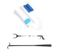 Aide Enfile Bas,Enfile Chaussettes Kit,Aide à l'habillement,Inclus Pince de Ramassage,Sangle de Levage de Jambe avec Poignées,Aide Chaussettes pour Personnes Agées ou à Mobilité Réduite