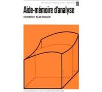 Aide-mémoire d'analyse Heinrich Matzinger (Auteur)