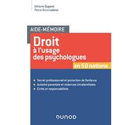Aide-mémoire - Droit à l'usage des psychologues