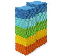 AIDEA Lot de 100 Chiffons de Nettoyage en Microfibre, Torchons Lavette Microfibre Ménage Plus Doux, Plus Absorbants, Non Pelucheux, pour Maison, Cuisine, Voiture, Cenêtres e Vitre 30 x 30cm
