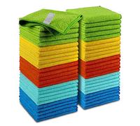 AIDEA Lot de 50 Chiffons de Nettoyage en Microfibre de qualité supérieure - Non Pelucheux, Anti-Rayures - Absorbants - pour Voitures, SUV, camions et Bateaux - 30 x 30 cm
