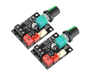 Aideepen Lot de 2 régulateurs de ventilateur PWM 4 broches 12 V CC 8-24 V 5 A 120 W (max) 4 fils Contrôleur de vitesse de ventilateur DIY pour moteurs sans balais