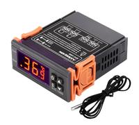 Aideepen Régulateur de température, STC-1000 DC 12V 10A Thermostat Numérique avec Sonde de Capteur NTC 10K pour Trappe de Fermentation, Sortie Relais à 2 Canaux