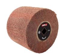 Aidelife Brosse en fibre synthétique pour la préparation de surfaces planes en métal et en bois et pour le lustrage de métaux bruts pour rénovateur extérieur à brosseØ120x100