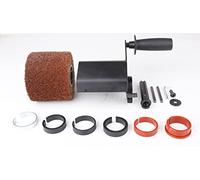 Aidelife Brosse en fibre synthétique pour la préparation de surfaces planes en métal et en bois et pour le lustrage de métaux bruts pour rénovateur extérieur à brosse Ø120x100