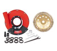 Aidelife Capot de Protection Meuleuse Angulaire 180mm avec bague d'adaptation et connecteur d'aspirateur +Disque Diamant à Meuler Béton 180mm