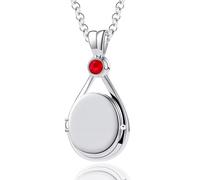 Aidenn Collier H20 Just Add Water avec médaillon H2o avec pendentif sirène, amulette personnalisée pour photos, cadeau pour femmes, adolescentes, Edelstahl