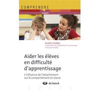 Aider les élèves en difficulté d'apprentissage L'influence de l'attachement sur le comportement en rançoise Hallet - De Boeck Supérieur - broché - Etude