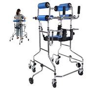 Aides à la marche médicales portables pour personnes atteintes de paralysie cérébrale, cadre de verticalisation hémiplégique à hauteur réglable pour adultes (150-180 cm), aide à la marche de