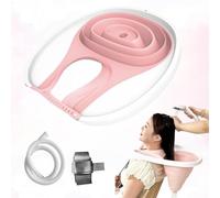Aides au lavage des cheveux pour handicapés, lavabo mobile pliable en PVC pour personnes alitées, femmes enceintes, blessées, patientes post-opératoires, rose