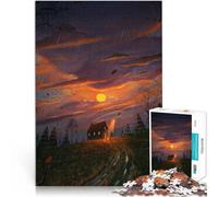Aidez Le Cerveau à exercer des Jouets addictifs pour cultiver la Patience cabane sous la Pluie Puzzles pour Adultes de 1000 pièces 26x38cm décoration Murale à partir de 14 Ans