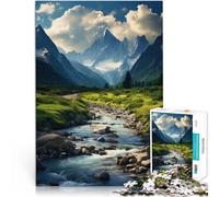 Aidez Le Cerveau à exercer des Jouets addictifs pour cultiver la Patience Spring Mountains - Frontière de la fraîcheur Puzzles pour Adultes de 1000 pièces 26x38cm Une œuvre d'art