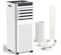 AIDIAM Climatiseur portable, 10 000 BTU AC portable jusqu'à 40 m², unité AC 3 en 1 avec modes refroidissement, déshumidificateur et ventilateur, télécommande et minuterie 24 h, unité AC pour chambres