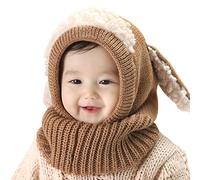 AIDIER Cagoule d'hiver pour Bébé Fille et Garçon - Mignon Animal - Bonnet, Écharpe en Tricot - Chaud - Cache Oreilles - Chapeaux pour Enfant 9 à 48 Mois - Ski, Snowboard, Balaclava, Casquette