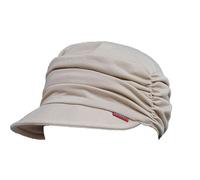 AIDIER Casquette souple pour femme - Avec plis - Newsboy - Casquette pour chimio - Casquette Newsboy - Pour la chimiothérapie - Turban pour perte de cheveux - Béret slouchy, beige, Taille unique