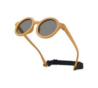 AIDIER Lunettes de soleil polarisées flexibles pour enfants de 6 mois à 3 ans - Protection UV durable avec sangle - Monture ronde, jaune