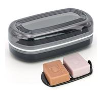 AIDIMMING Étui de voyage pour barre de shampooing avec couvercle, grand porte-savon, shampooing et après-shampoing, parfait pour barre de savon kitsch, boîte à savon de voyage pour voyage, camping