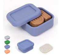 AIDIMMING Petit étui à savon de voyage en silicone pour barre de savon - Étui à savon portable étanche avec drainage pour shampooing, après-shampoing, barres de savon - Idéal pour les voyages, la gym