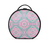 aidingzhi Boho Rose Vert Vintage Fleurs Sacs Cosmétiques Accessoires Voyage Taille Sac à Main Sac à Main avec Séparateurs Réglables 27,9 cm