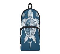 aidingzhi Boho Summer Turtle Trousse à crayons en nylon 3 compartiments pour enfants Études et trousse multifonction pour l'école