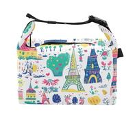 aidingzhi Boîte à déjeuner réutilisable pour enseignants et travailleurs de la construction, Paris Castel Childish Doodles, Décontracté