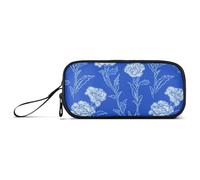 aidingzhi Carnation Glory Trousse à crayons en nylon bleu pour adolescents, grande capacité, fermeture éclair, trousse à crayons en maille pour enseignant de lycée