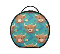 aidingzhi Catone Trousse de maquillage avec séparateurs réglables Marron 28 cm