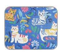 aidingzhi Chic American Shorthaircats Tapis de refroidissement pour chiens - Grand tapis de refroidissement pour chats - Pour chihuahua - Lit confortable - 55,9 x 70,1 cm - Bleu roi