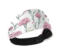 aidingzhi Chic Carnation White Peach Bandeau athlétique antidérapant pour un usage quotidien Course à pied Tennis Yoga