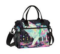 aidingzhi Chic Ragdoll Sacs à déjeuner thermiques pour femme respectueux de l'environnement avec bandoulière Teenage College M