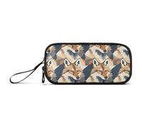 aidingzhi Coyote Trousse à crayons en nylon avec fermeture éclair grande capacité pour l'école et les adolescents